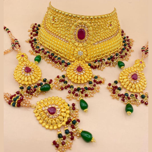 Royal Champagne Bridal Jewellery Set for Brides