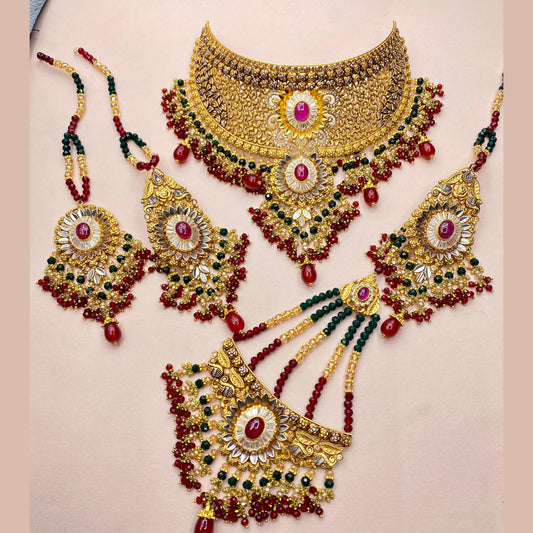 Exclusive Heavy Bridal Jewellery in Antique Gold Polish