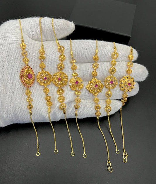 Classic Gold-Plated Bracelet Featuring Real Zircon Shine