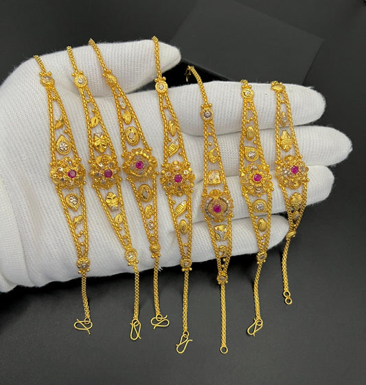 Chic & Stylish Gold-Plated Real Zircon Crystal Bracelet
