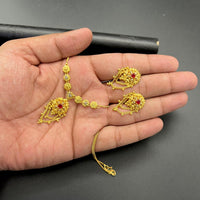 Elegant Gold-Plated Pendant Set with Authentic Zircons