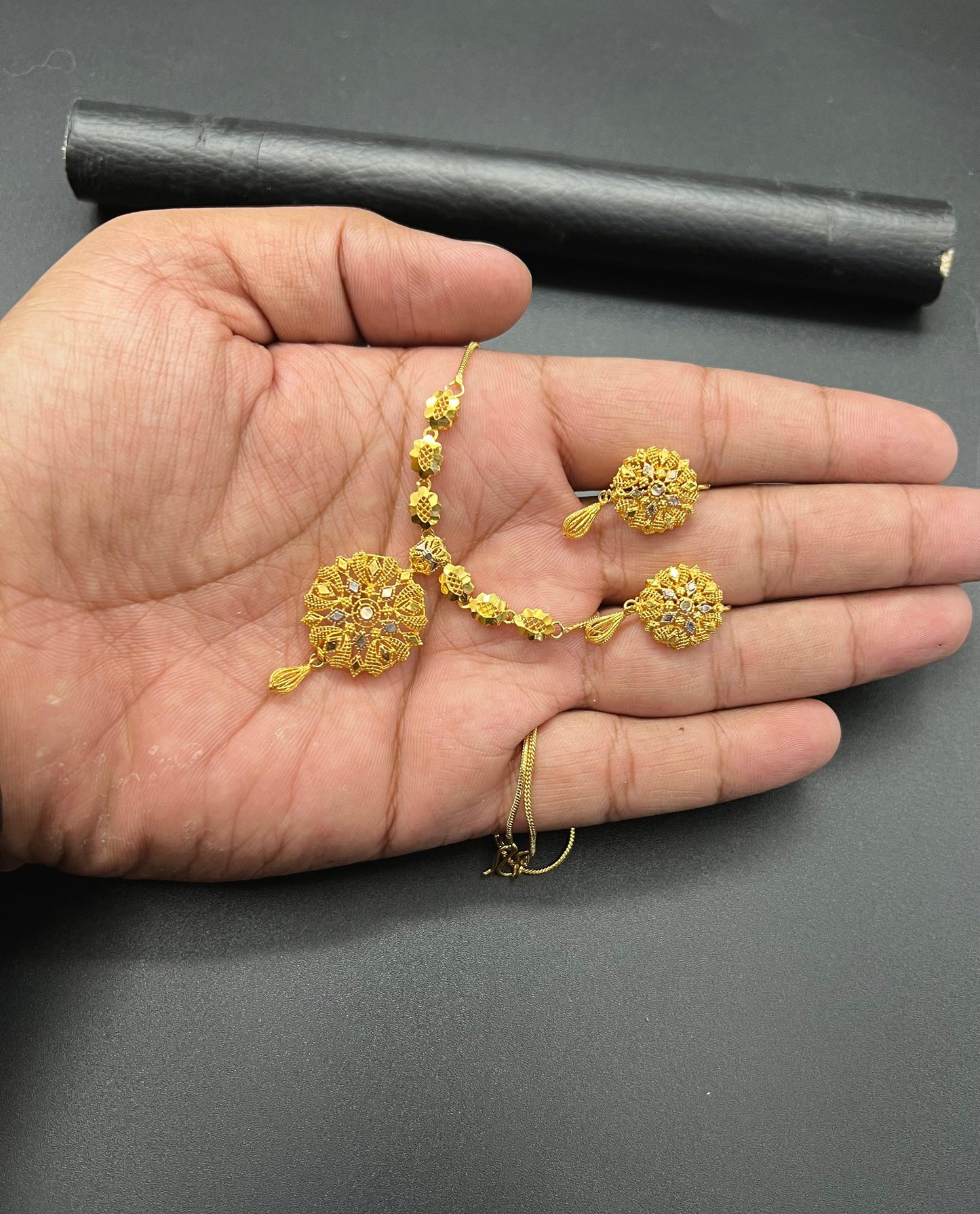 Royal Glow Gold-Plated Pendant Set in Fine Quality Design