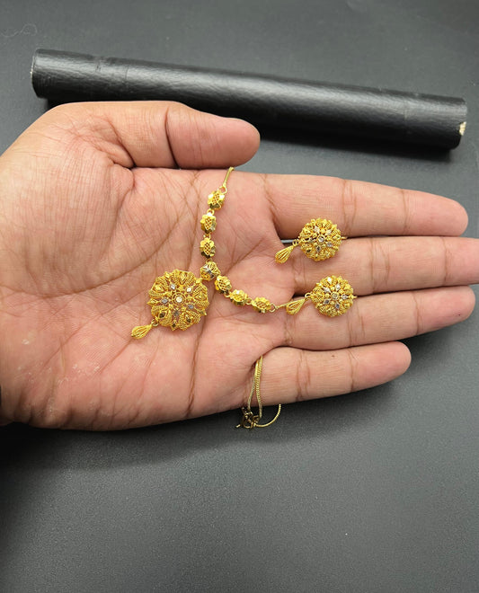 Royal Glow Gold-Plated Pendant Set in Fine Quality Design