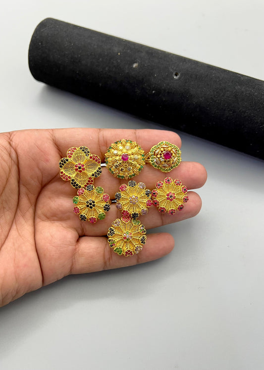 1 Pc Gleaming Gold-Plated Band with Zircon Sparkle